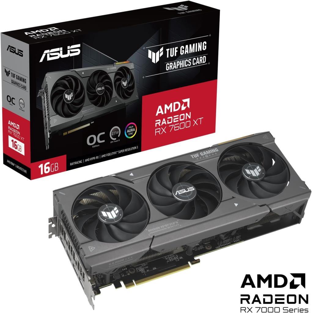 Asus RX 7600 XT TUF Gaming OC Edition TUF-RX7600XT-O16G-GAMING 128 Bit GDDR6 16 GB Ekran Kartı Outlet