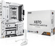 ASUS X870 MAX GAMING WIFI7 W AMD X870 AM5 DDR5 8000 HDMI 2xUSB4 3x M2 USB3.2 WiFi 7 + BT AURA RGB 5Gbit LAN ATX 12+2+1 Güç Aşamaları, Çift USB4, 3xM.2 slot, Advanced AI PC-Ready, Beyaz Tasarım Outlet