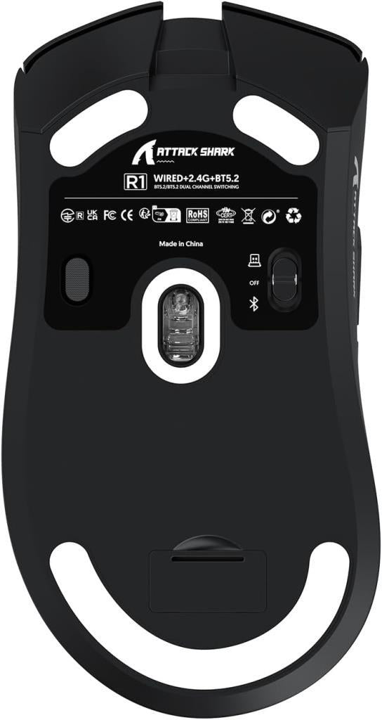 Attack Shark R1 Superlight Siyah Optik Kablolu/Kablosuz Oyuncu Mouse
