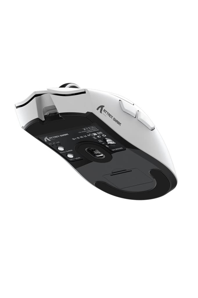 Attack Shark X11 Beyaz Şarjlı Makrolu Ergonomik Optik Kablolu/Kablosuz Oyuncu Mouse Outlet