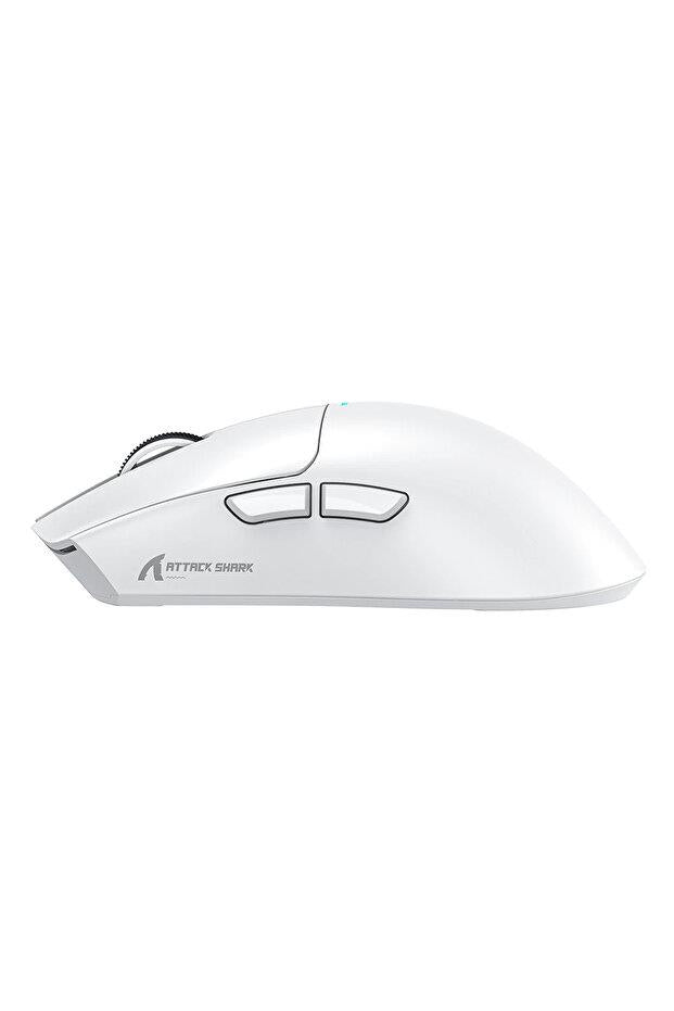 Attack Shark X11SE Beyaz Şarjlı Makrolu Ergonomik Optik Kablolu/Kablosuz Oyuncu Mouse