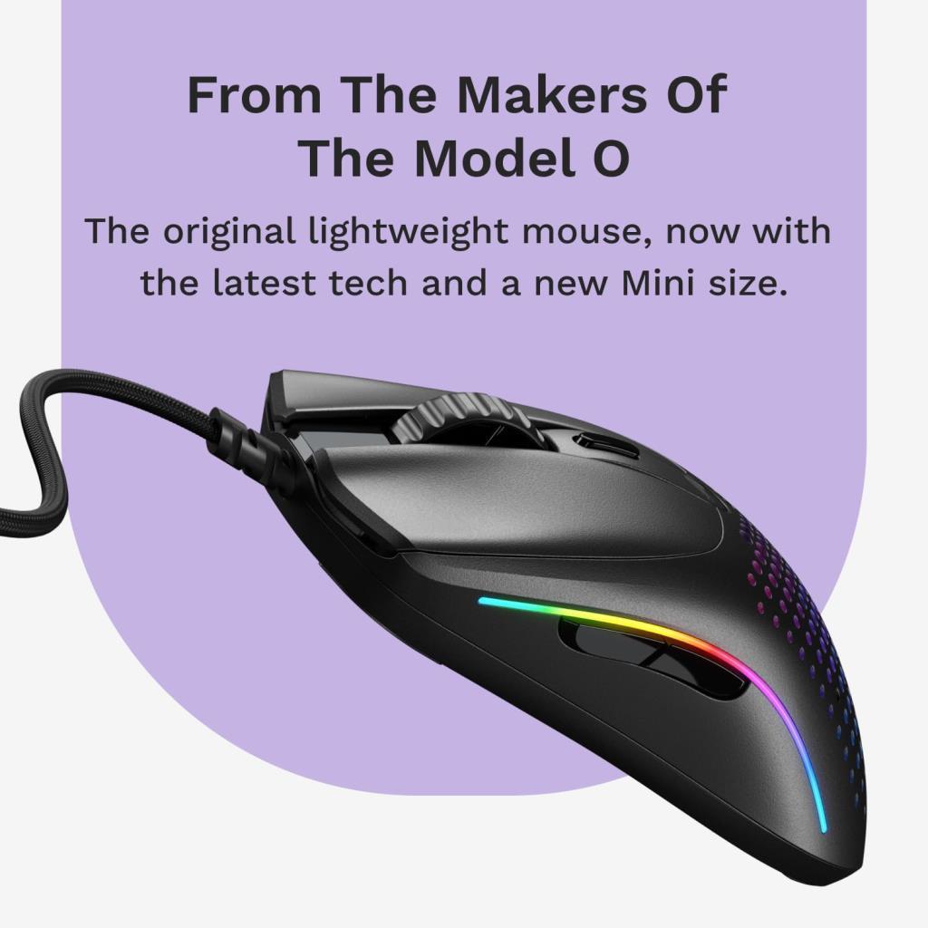 Glorious Model O 2 Mini GLO-MS-OMV2-MB Siyah RGB Optik Kablolu Oyuncu Mouse - TEŞHİR