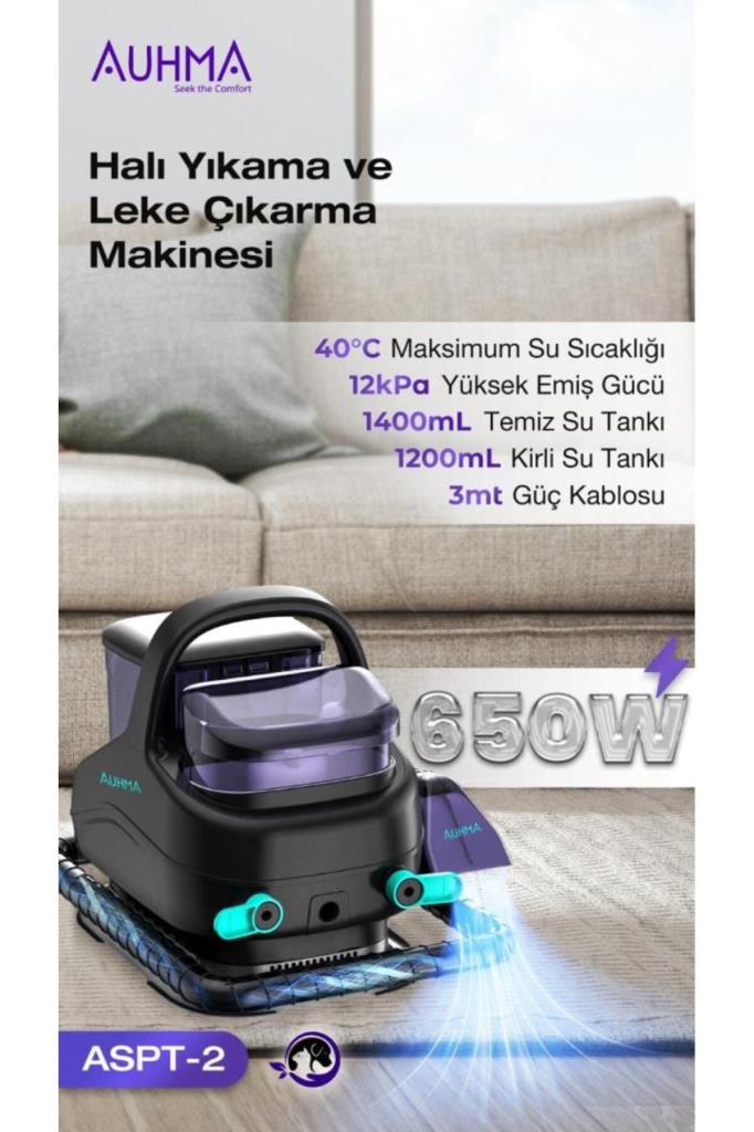 Auhma ASPT-02 Siyah Koltuk ve Halı Yıkama Makinesi Teşhir