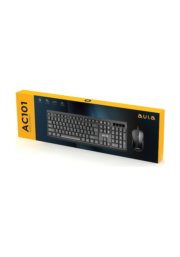 Aula AC101 Kablolu Klavye Mouse Seti - OUTLET
