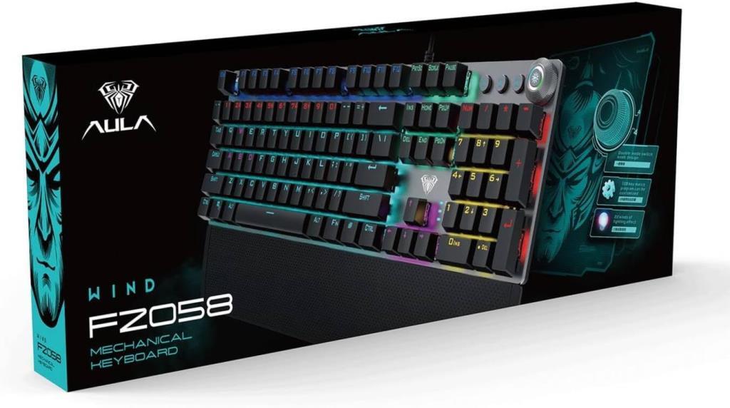 Aula F2058 RGB Blue Switch Kablolu Mekanik Oyuncu klavyesi Teşhir