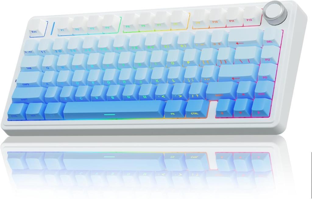 Aula F75 Mekanik Rgb Tkl Seiya Switch Kablosuz Makrolu Hot Swap Klavye Gradyan Mavi - OUTLET
