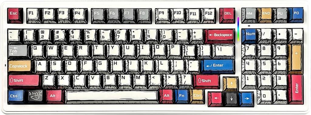 Aula F99 Comic RGB GrayWood V3 Switch Kablolu/Kablosuz Mekanik Oyuncu Klavyesi
