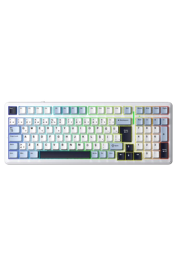 Aula F99 Lacivert RGB GrayWood V3 Switch Kablolu/Kablosuz Mekanik Oyuncu Klavyesi Outlet