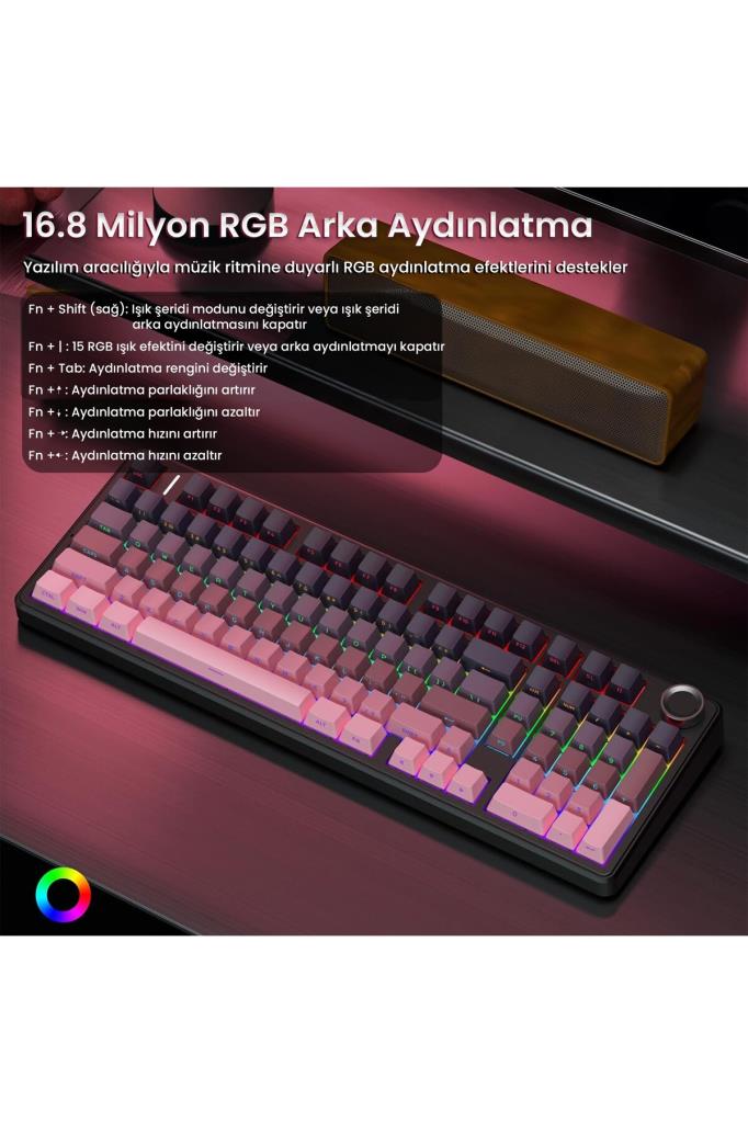 Aula F99 Pro RGB %99 Reaper Switch Kablolu/Kablosuz Mekanik Oyuncu Klavyesi Outlet