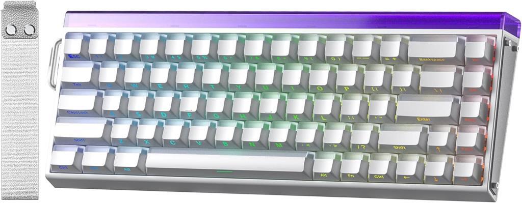 Aula Hero 68 HE Beyaz RGB %65 TKL Jade King Switch Kablolu Mekanik Oyuncu Klavyesi