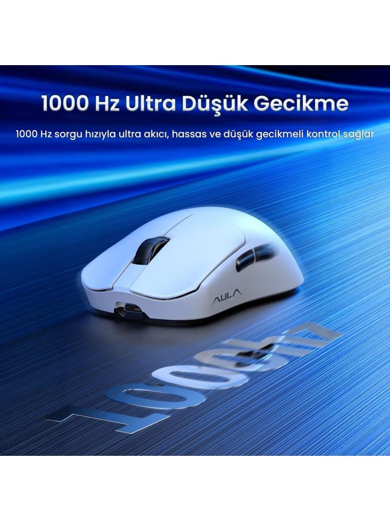 Aula SC380 Pro PAW3311 Sensör 12000 DPI 1000Hz Kablolu ve Kablosuz Gaming Oyuncu Mouse Siyah