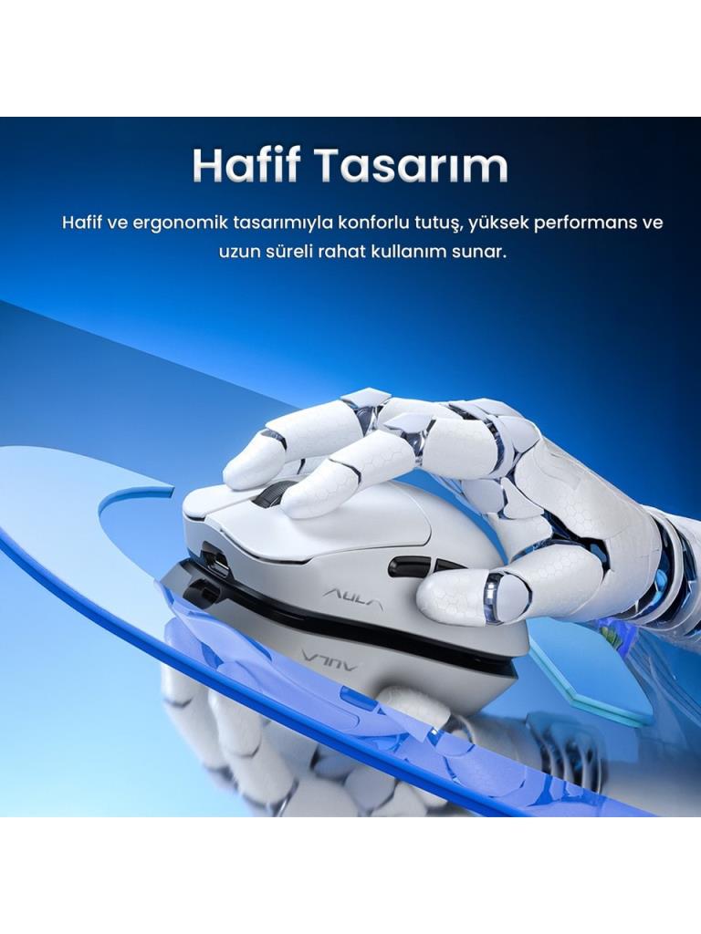 Aula SC380 Pro PAW3311 Sensör 12000 DPI 1000Hz Kablolu ve Kablosuz Gaming Oyuncu Mouse Siyah
