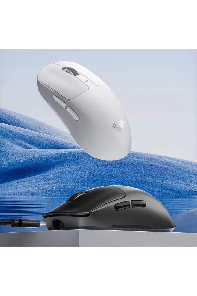 Aula SC680 Beyaz Optik Kablolu/Kablosuz Oyuncu Mouse Teşhir