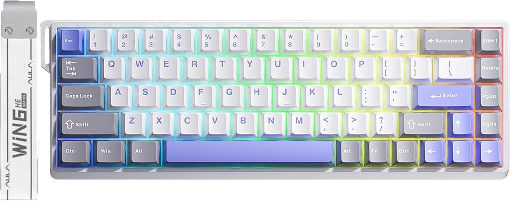 Aula WIN68 HE Max Mavi RGB %65 TKL Wing Chun Magnetic Switch Kablolu Mekanik Oyuncu Klavyesi Outlet