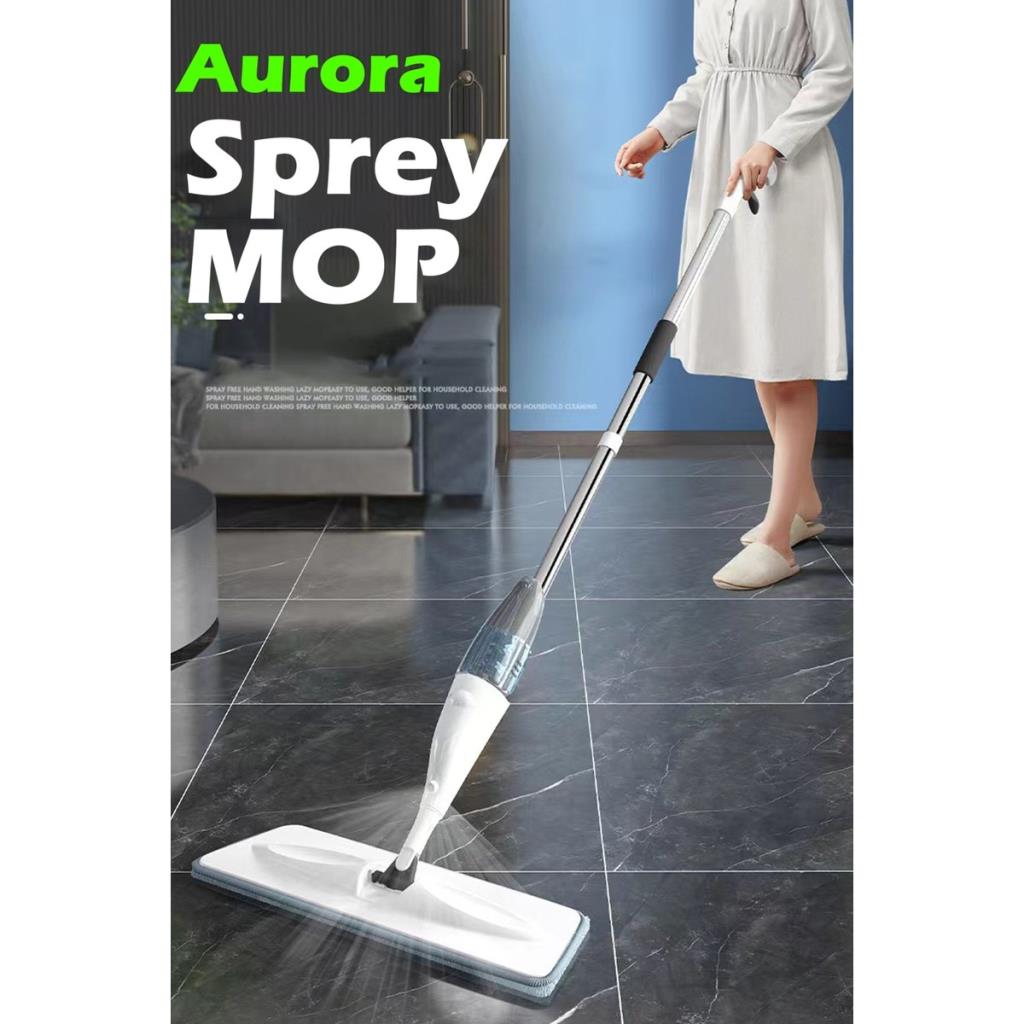 Aurora 360° Derece Dönebilen Su Hazneli Püskürtmeli Sprey Mop (Sizdirma Yapmaz)