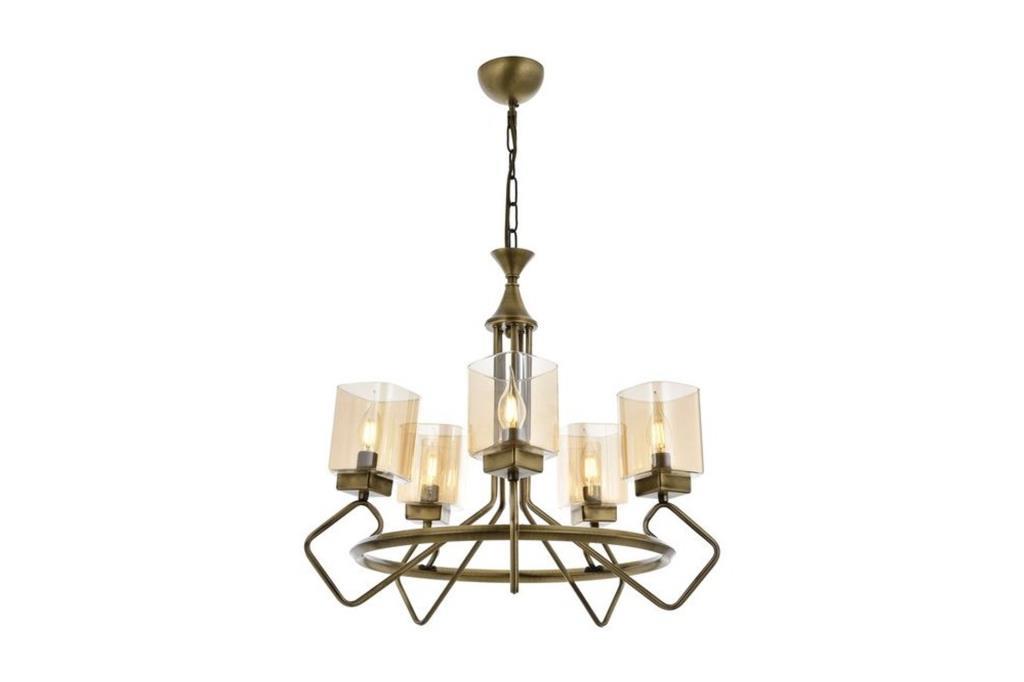 AVONNI AV601355E Eskitme Kaplama Avize E27 Metal Dekoratif Salon Aydınlatma (AF3-3793) - Teşhir