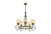 AVONNI AV601355E Eskitme Kaplama Avize E27 Metal Dekoratif Salon Aydınlatma (AF3-3793) - Teşhir
