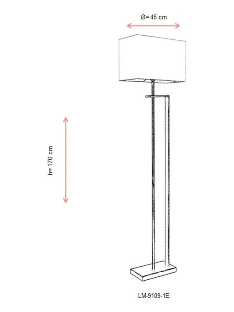 AVONNI LM-9109-1E Eskitme Kaplama Lambader E27 Metal Kumaş 42x22cm