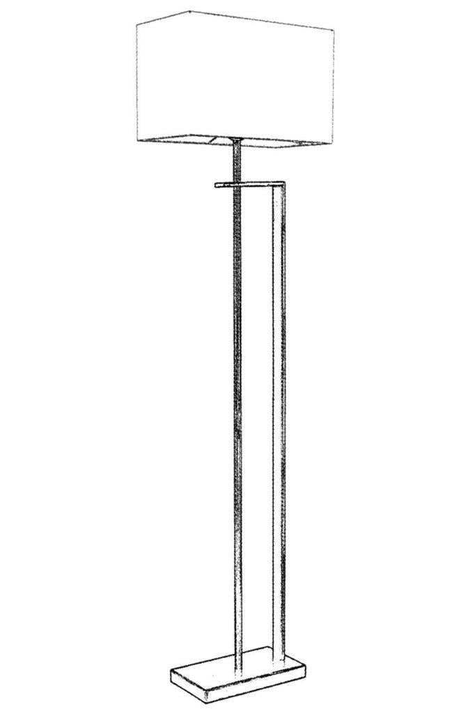 AVONNI LM-9109-1E Eskitme Kaplama Lambader E27 Metal Kumaş Dekoratif Salon Aydınlatma 170 cm - Teşhir