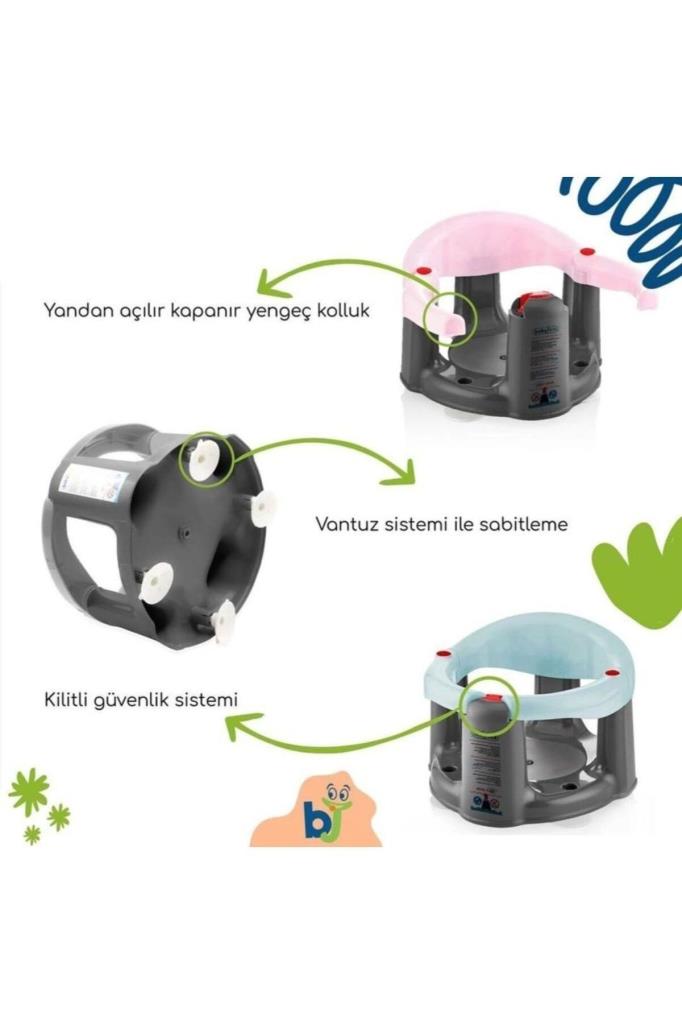 Babyjem Önden Açılır Banyo ve Mama Oturağı Gri Teşhir