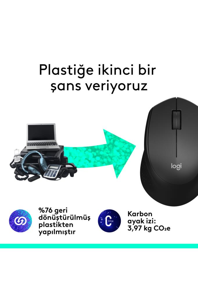 Logitech M330 Silent Plus 910-004909 Siyah Sessiz Optik Kablosuz Mouse Outlet