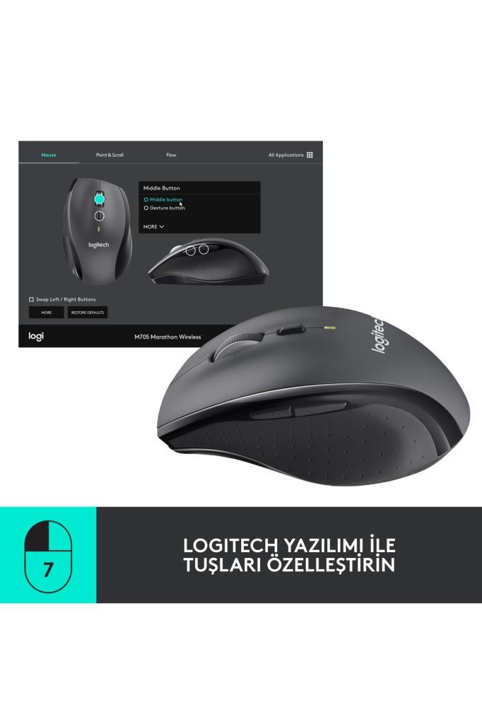 Logitech M705 Marathon 910-001949 Optik Kablosuz Mouse Outlet