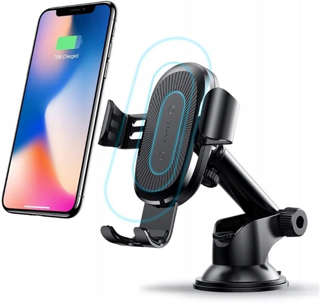 Baseus 2'si 1 Arada Kablosuz Araç İçi Hızlı Şarjlı Telefon Tutucu - Teşhir