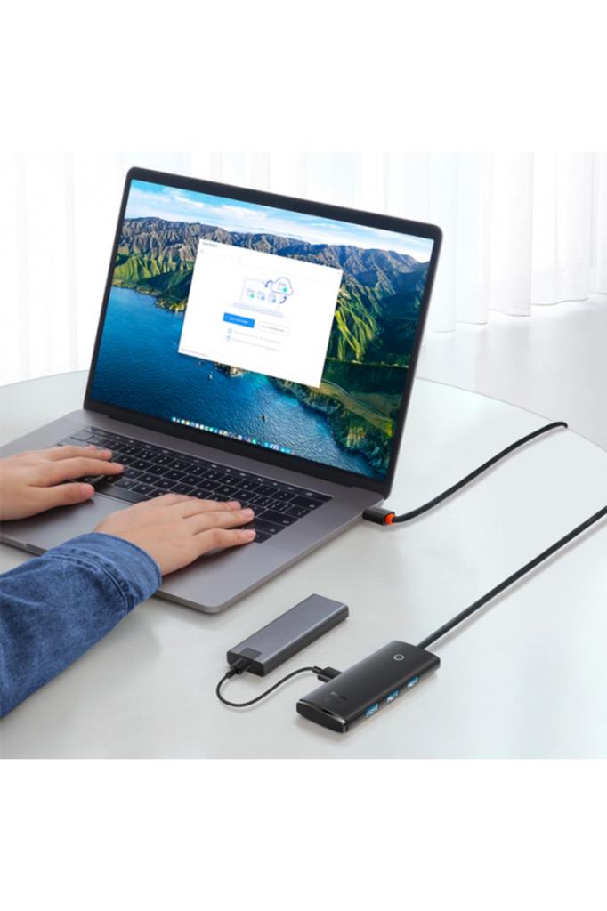 Baseus 4in1 USB Çoğaltıcı 4 Portlu USB To USB 3.0 Hub Adaptör Çoklayıcı 25CM 5gbps Iletim - TEŞHİR