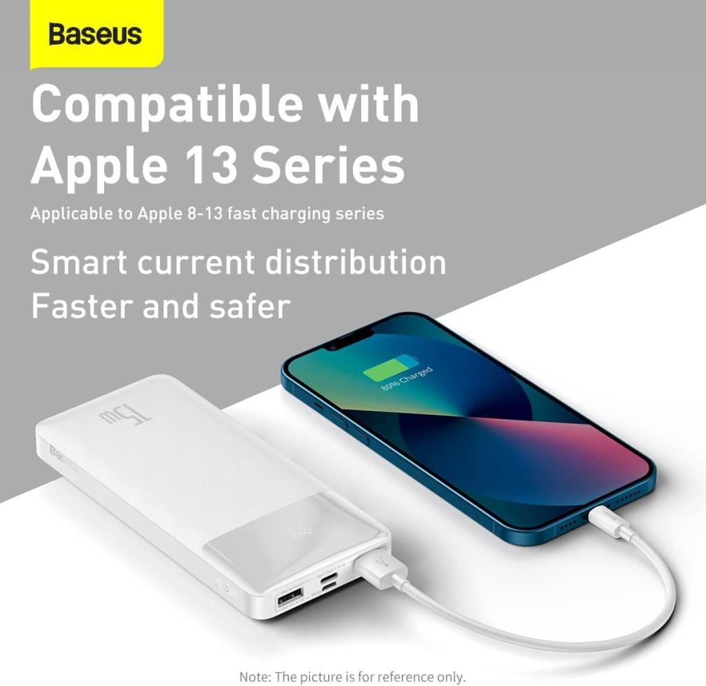 Baseus Bipow Pro Overseas Beyaz 10000 mAh Powerbank