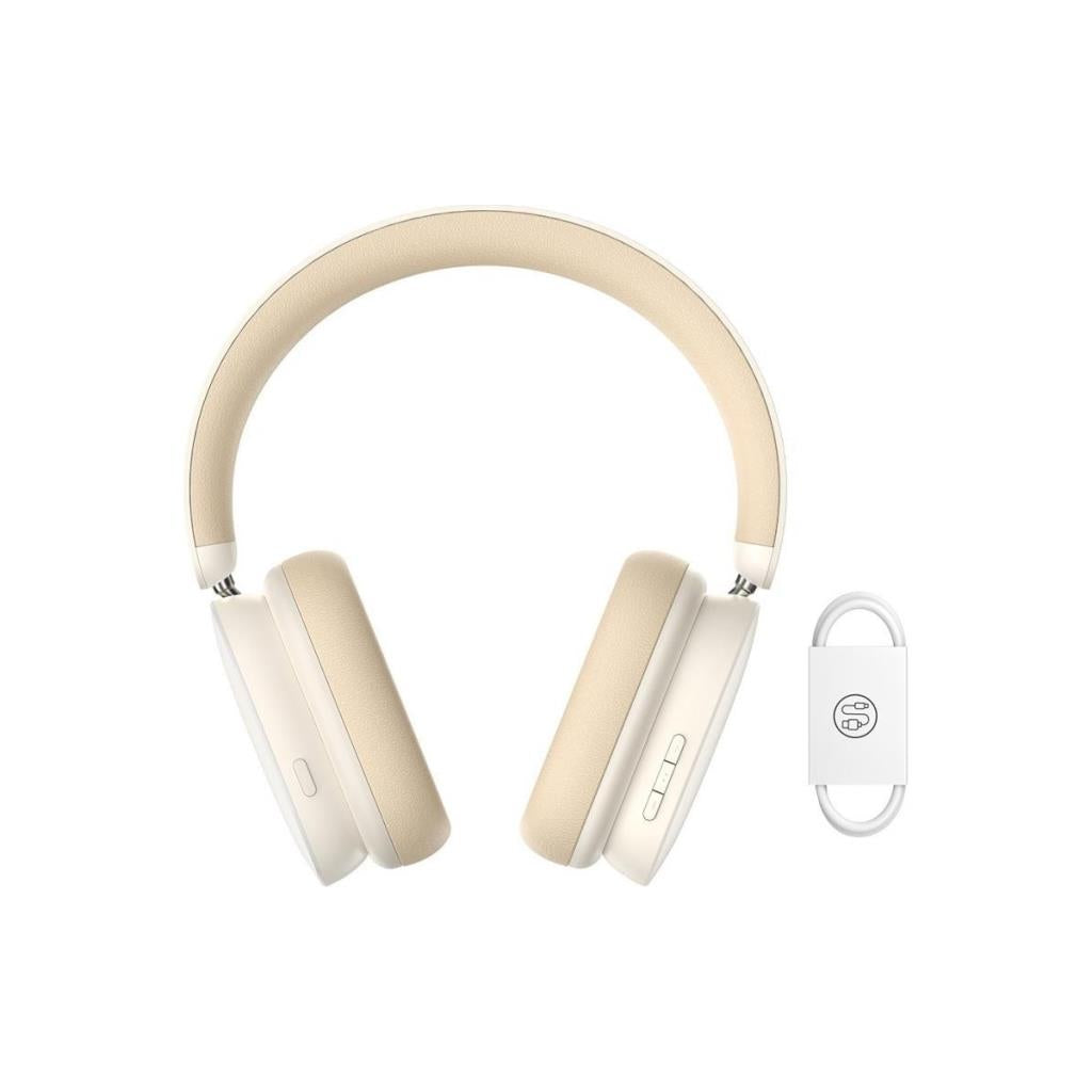 Baseus Bowie H1 ANC Beyaz Kulak Üstü Bluetooth Kulaklık