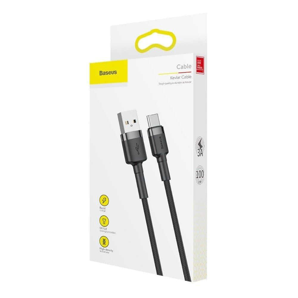 Baseus Cafule CATKLF-BG1 1 m USB to Type-C Gri Hızlı Şarj Kablosu Outlet