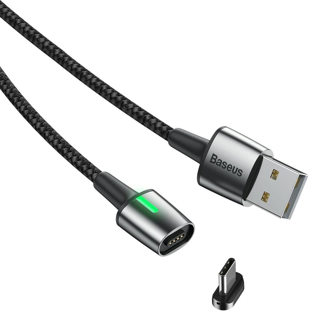 Baseus Zinc Magnetic Siyah 2 m USB to Lightning Şarj Kablosu