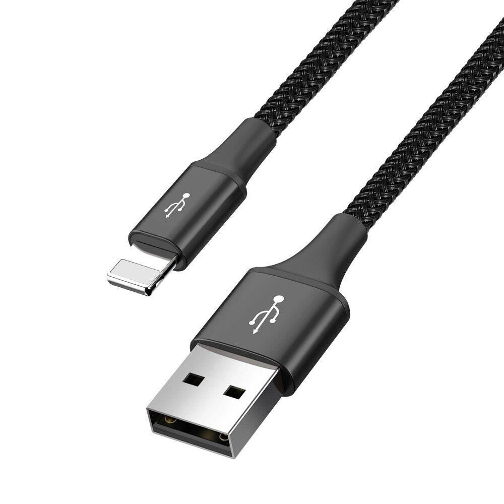 Baseus Fast 4in1 3.5A Hızlı Şarj Kablosu USB-A USB-C Lightning Micro USB Çoklu Şarj Kablosu 1.2m Siyah