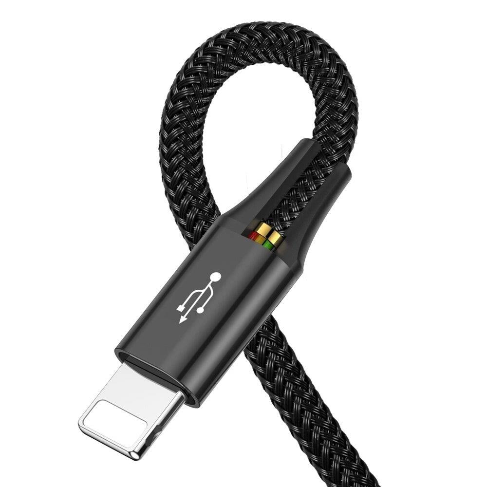 Baseus Fast 4in1 3.5A Hızlı Şarj Kablosu USB-A USB-C Lightning Micro USB Çoklu Şarj Kablosu 1.2m Siyah