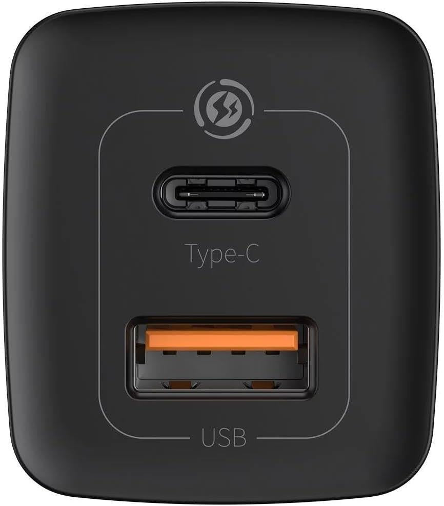 Baseus Gan 2 Lite 65 W Siyah Hızlı Şarj Adaptörü