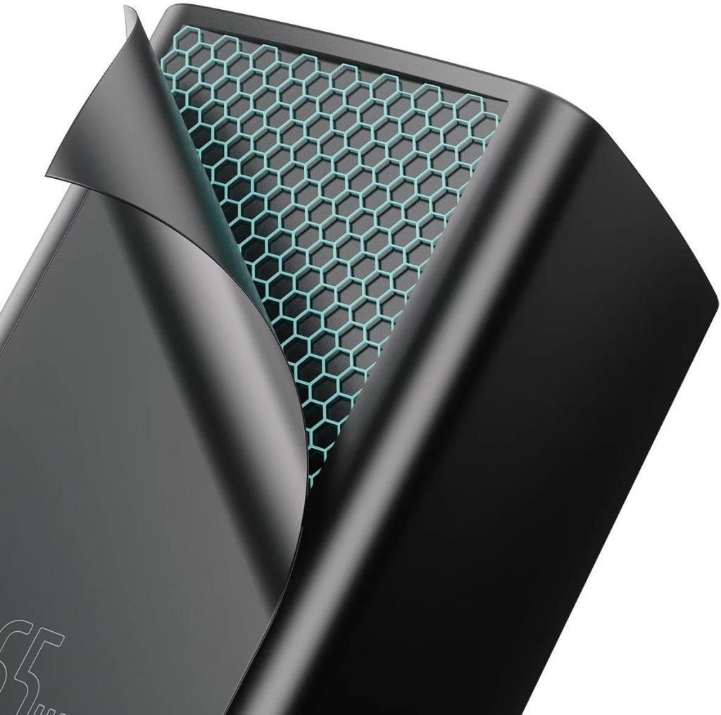 Baseus Gan 2 Lite 65 W Siyah Hızlı Şarj Adaptörü