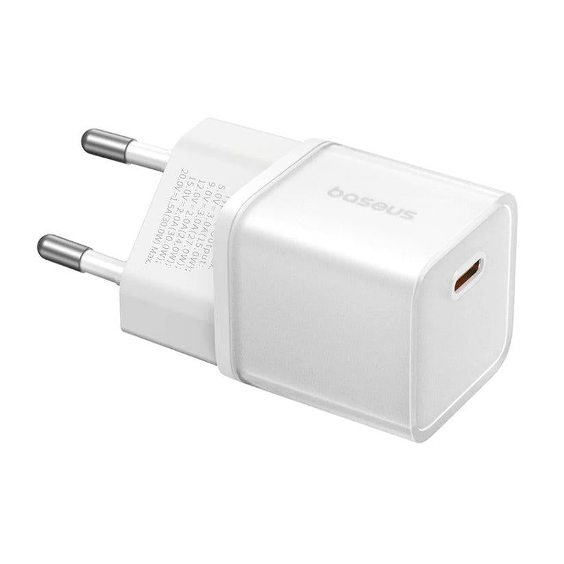 Baseus GaN5S 20W USB-C PD Hızlı Şarj Adaptörü 3A Beyaz Ağ Şarj Cihazı - Outlet