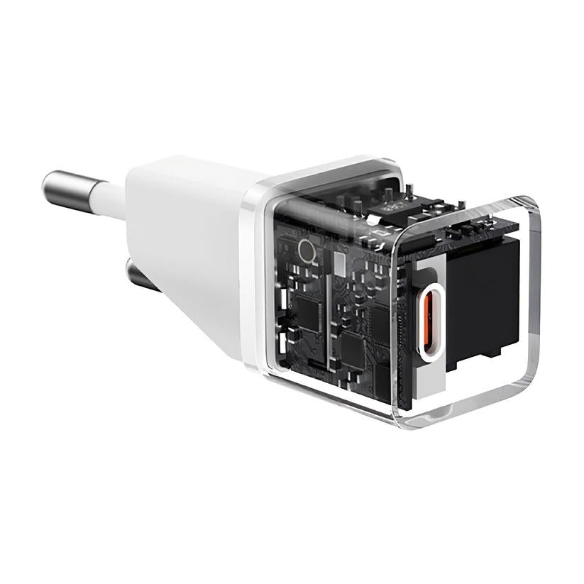 Baseus GaN5S 20W USB-C PD Hızlı Şarj Adaptörü 3A Beyaz Ağ Şarj Cihazı - Outlet