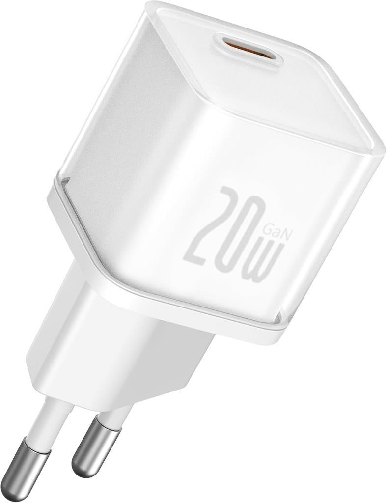 Baseus GaN5S 20W USB-C PD Hızlı Şarj Adaptörü Beyaz