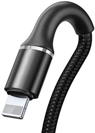 Baseus Halo 2.4A USB-A Lightning 1 Metre Şarj ve Data Kablosu Siyah - Teşhir