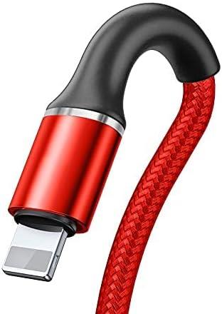 Baseus Halo Cable 0.5 m 2.4A Lightning Kırmızı Şarj Kablosu