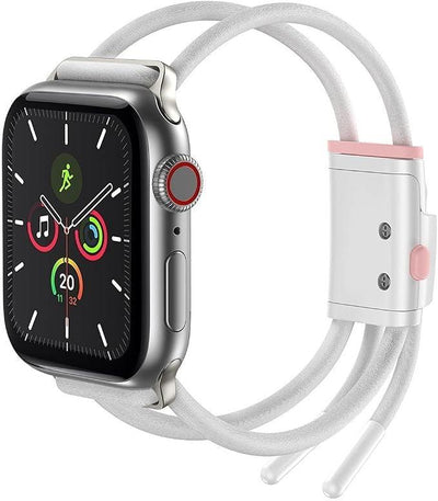 Baseus Lets go Apple Watch Uyumlu Kordon (seri3/4/5) 38mm/40mm -Beyaz+Pembe - Outlet