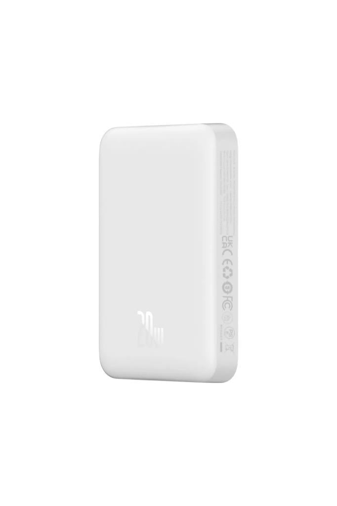 Baseus MgSafe Mini Overseas Edition Beyaz 10000 mAh Hızlı Şarj Kablosuz Powerbank-OUTLET