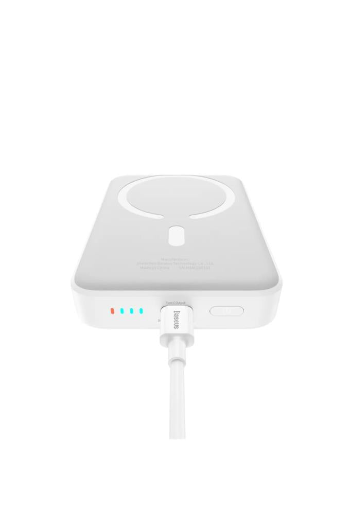 Baseus MgSafe Mini Overseas Edition Beyaz 10000 mAh Hızlı Şarj Kablosuz Powerbank-OUTLET