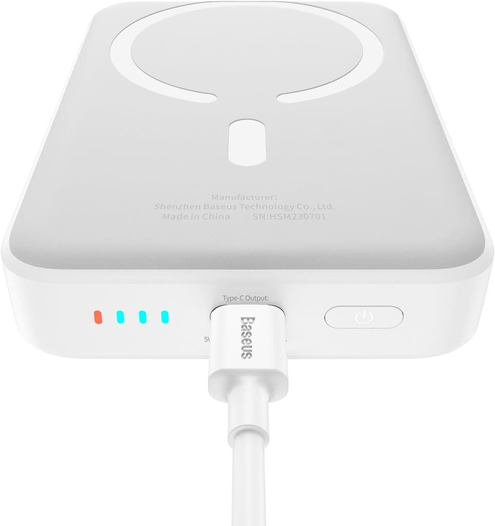 Baseus MgSafe Mini Overseas Edition Beyaz 10000 mAh Hızlı Şarj Kablosuz Powerbank - Teşhir