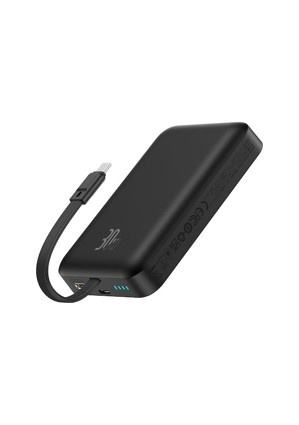 Baseus Magsafe Mini Type-C Kablolu Wireless Powerbank 10.000 mAh 30W-Siyah