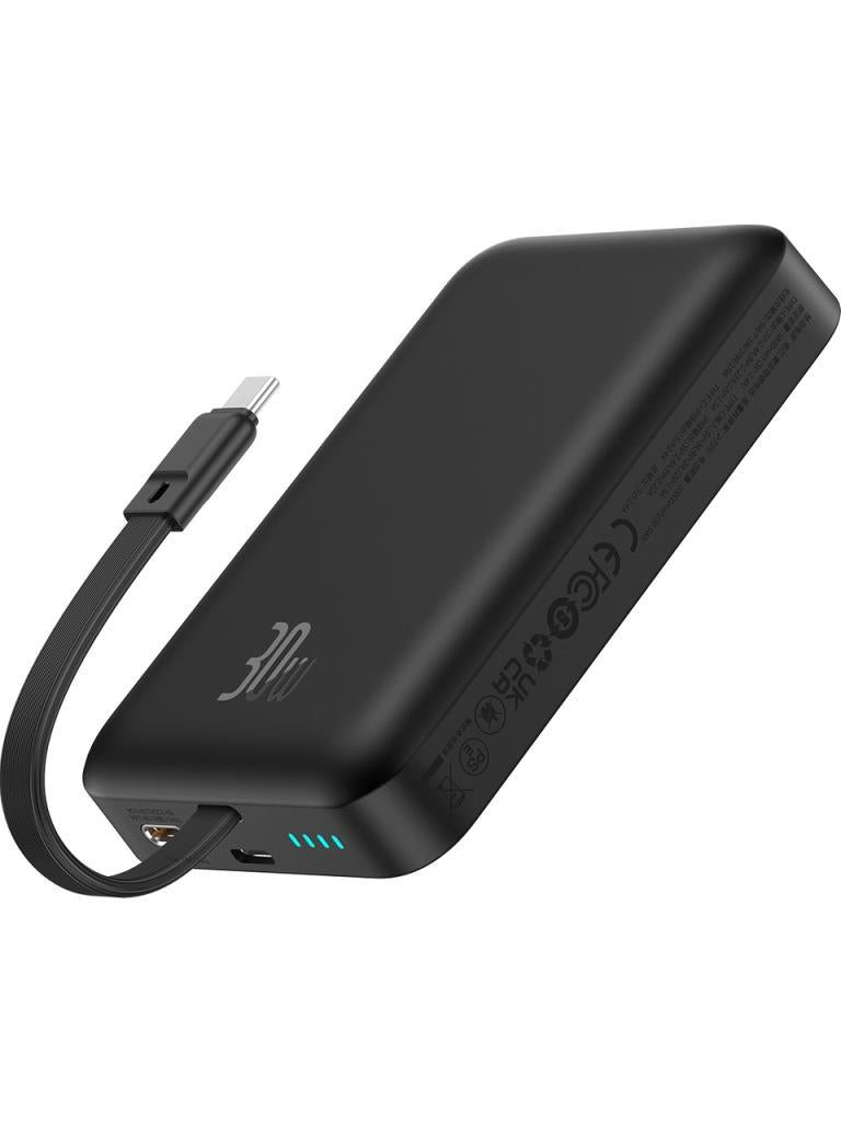 Baseus MgSafe Mini 30 W Siyah 10000 mAh Hızlı Şarj Kablosuz Powerbank Teşhir
