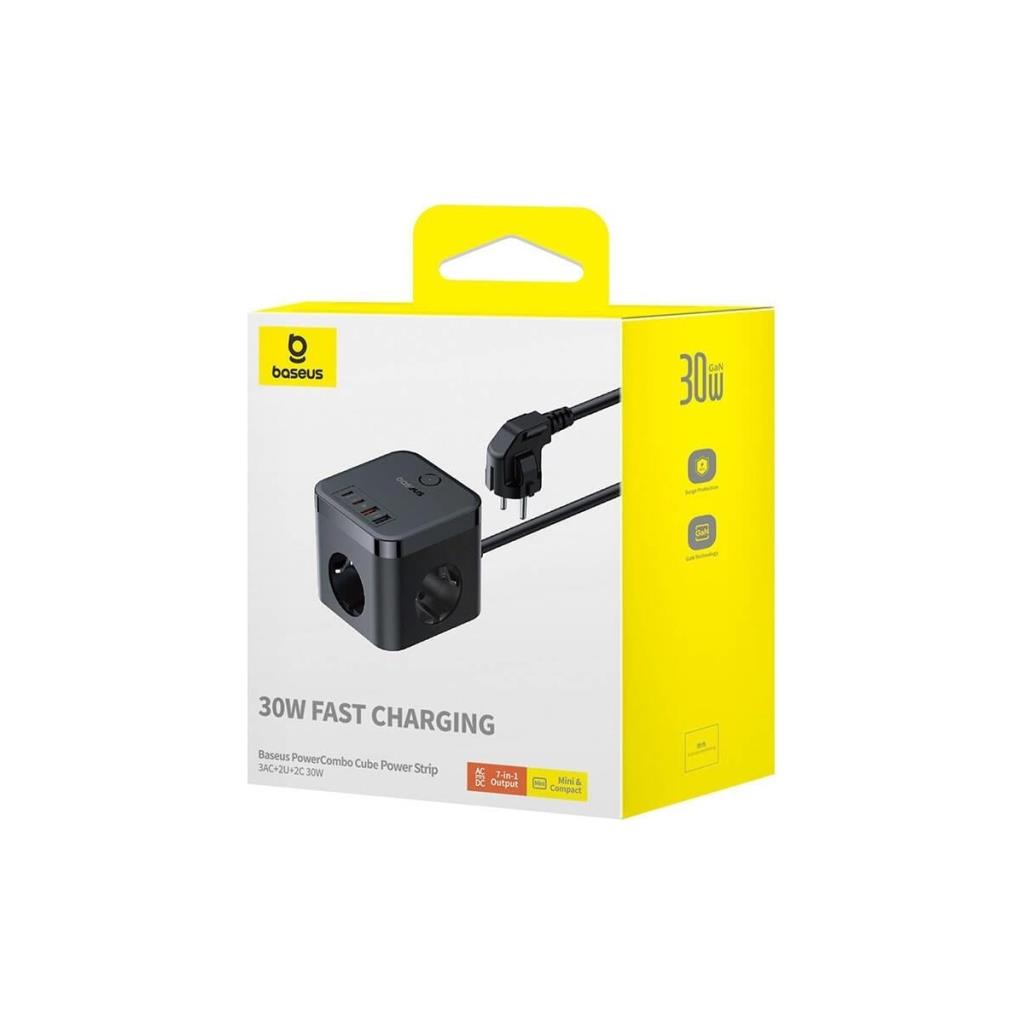 Baseus PowerCombo Cube 30 W Şarj Adaptörü