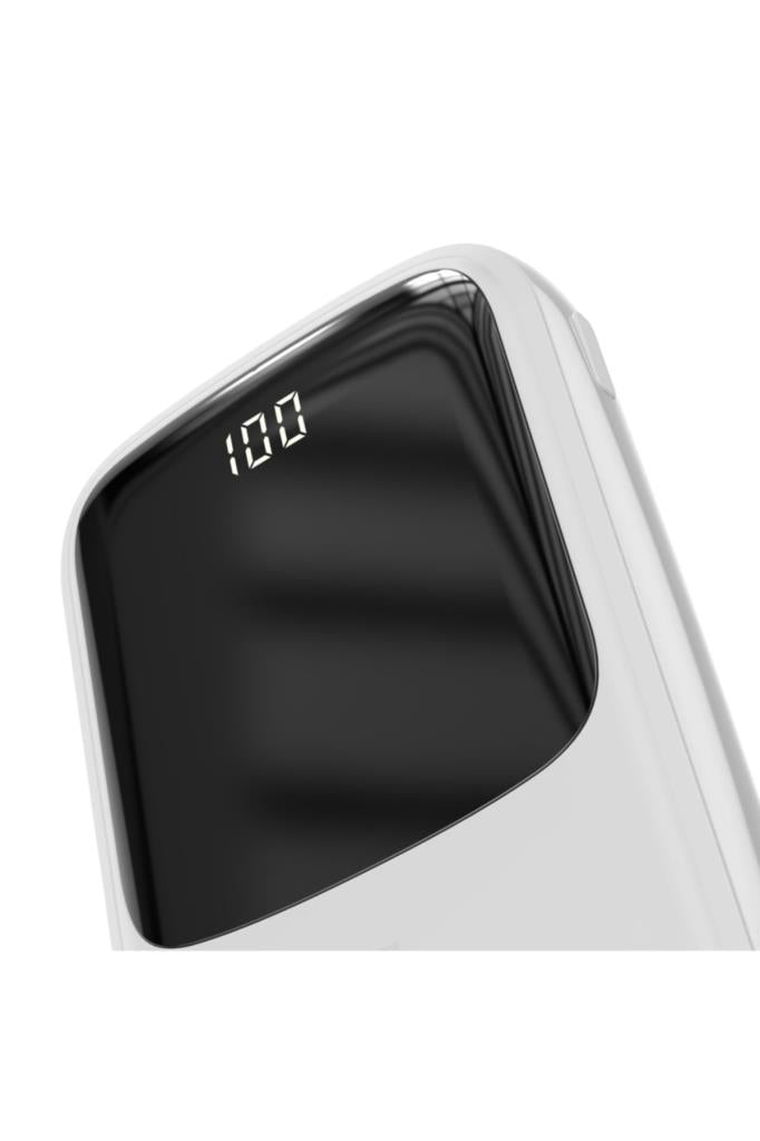 Baseus Qpow Lightning Kablolu Beyaz 10000 mAh Powerbank Teşhir
