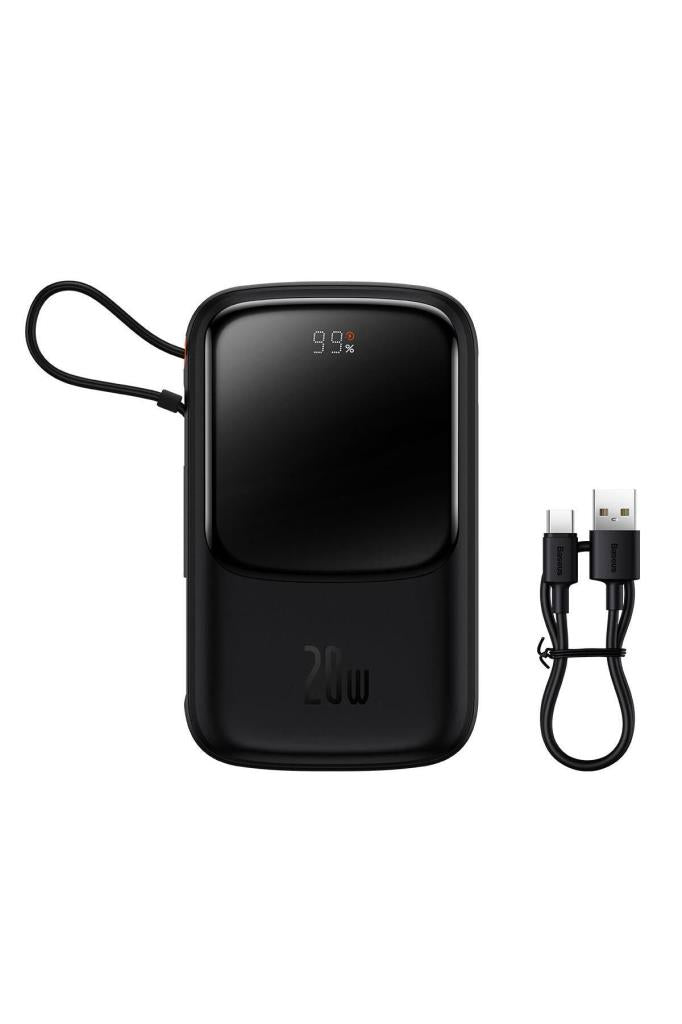 Baseus Qpow Pro 20 W Siyah 10000 mAh Hızlı Şarj Powerbank Teşhir